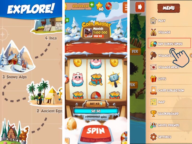 Lối chơi hấp dẫn của Coin Master Mod