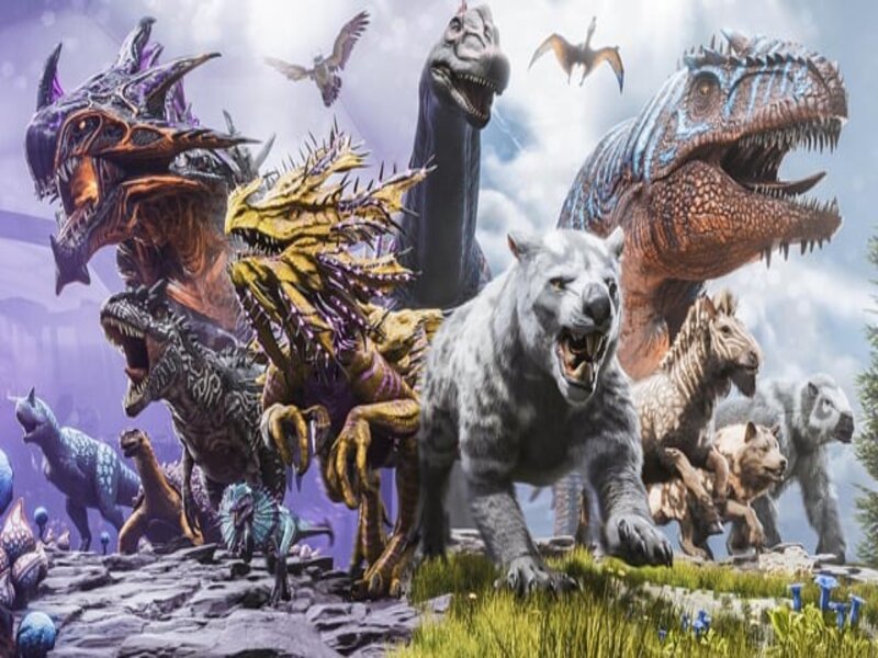 Hệ sinh thái khủng long trong Hack ARK Apk đa dạng