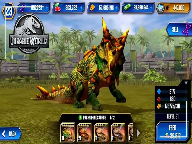 Nuôi dưỡng khủng long trong Hack Jurassic World