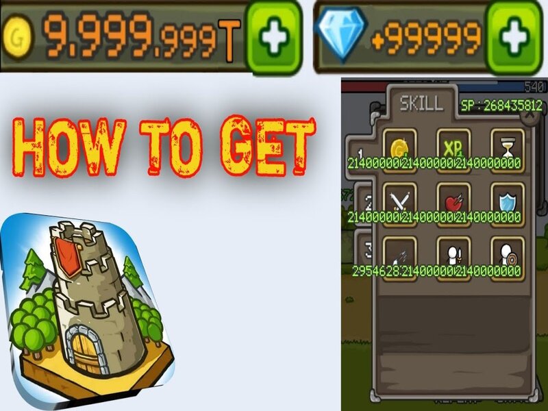 Tính năng full tiền, kim cương trong Grow Castle Hack
