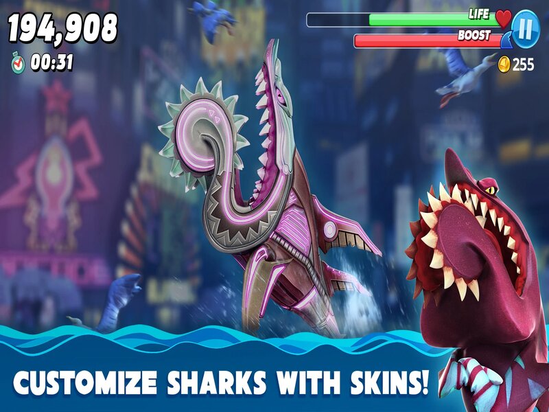 Các tính năng mod của Hungry Shark Hack