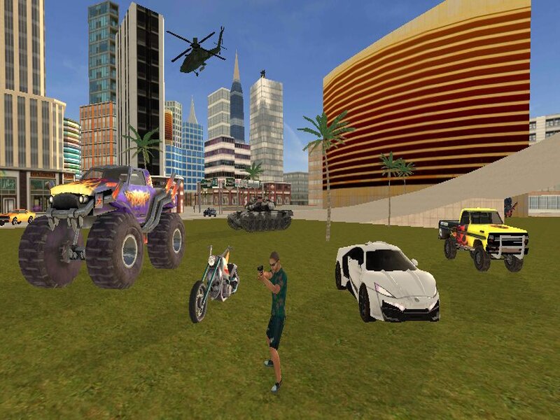 So sánh giữa bản chính thức và Vegas Crime Simulator Hack