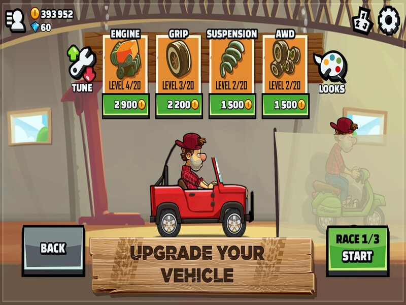 Tài nguyên không giới hạn trong Hack Hill Climb Racing 2