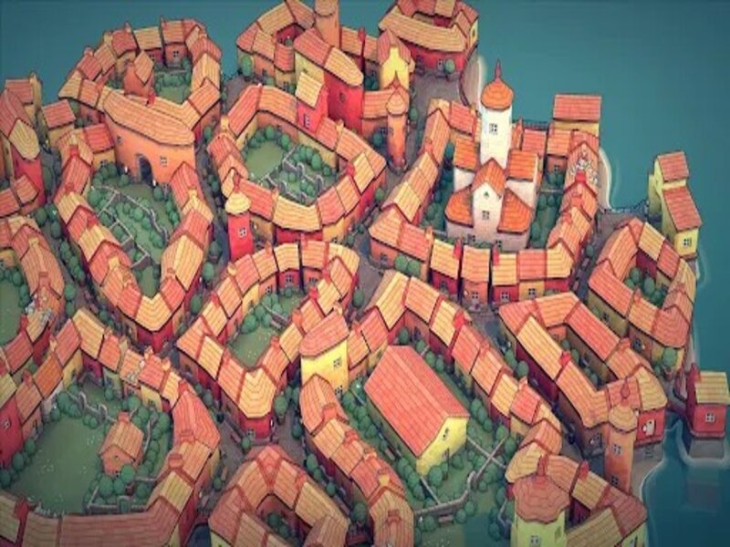 Lên kế hoạch trước khi bắt đầu xây dựng thị trấn trong Townscaper Apk