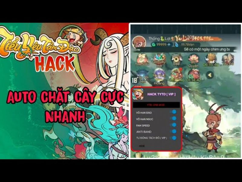 Những tính năng hot nhất của bản Hack Tiểu Yêu Tầm Đạo