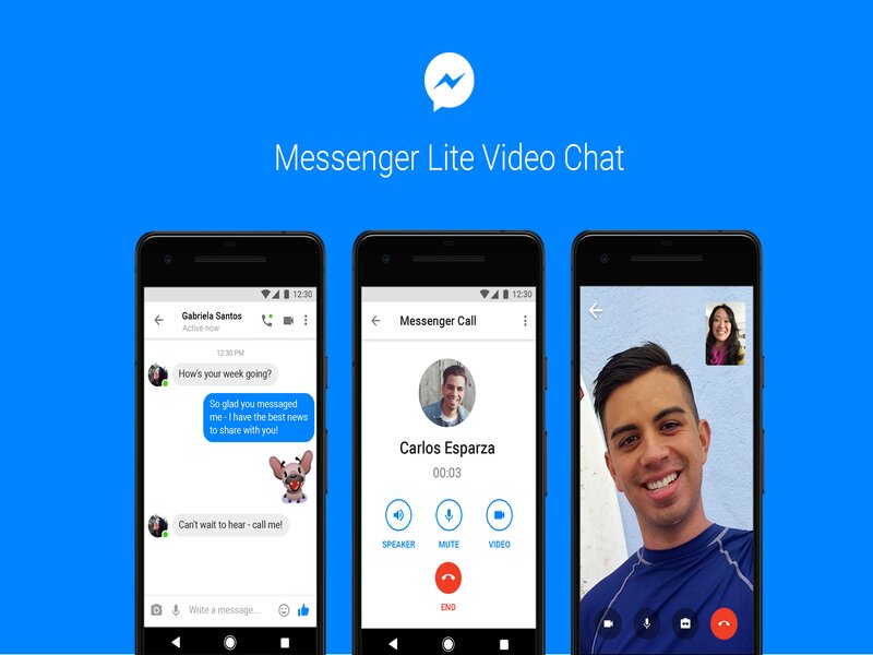 Tính năng kết nối mạng Messenger Lite Apk
