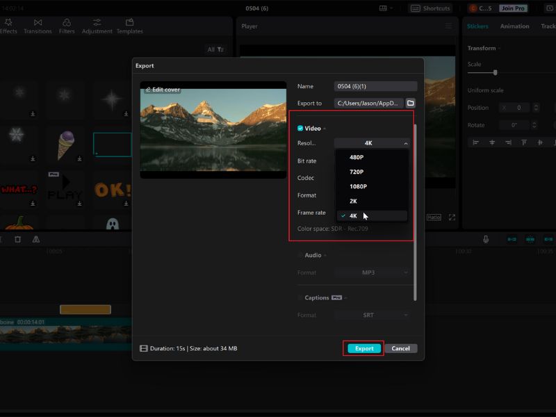 Xuất Video Cực Nhanh Của Capcut Pro Mod