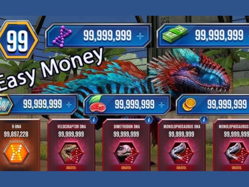 Full Tiền Trong Hack Jurassic World 