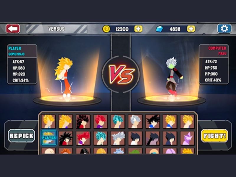 Chế độ PvP trong Hack Stickman Warriors