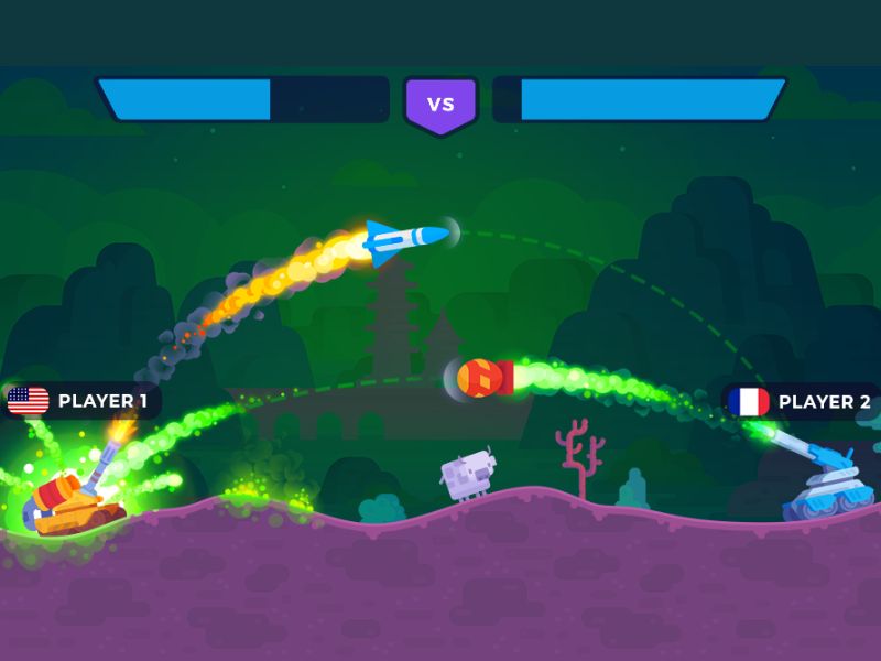 Điều khiển xe tăng trong Hack Tank Stars