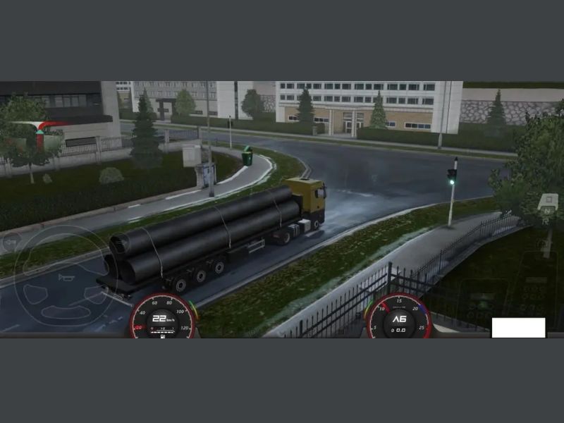 Đồ họa sắc nét và âm thanh sống động trong Hack Truckers Of Europe 3