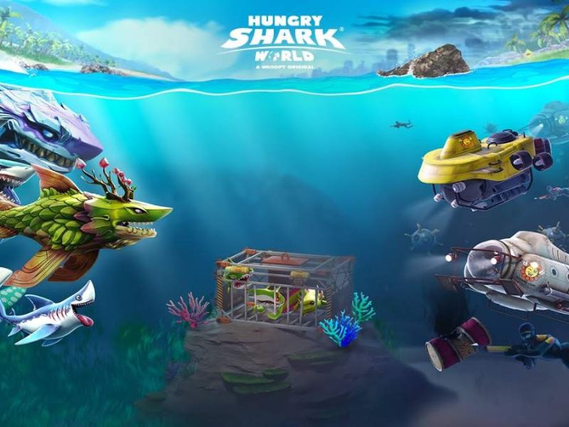 Khám phá đại dương rộng lớn trong Hungry Shark World Hack