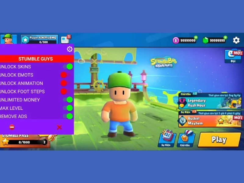 Một Số Tính Năng MOD Của Stumble Guys Hack