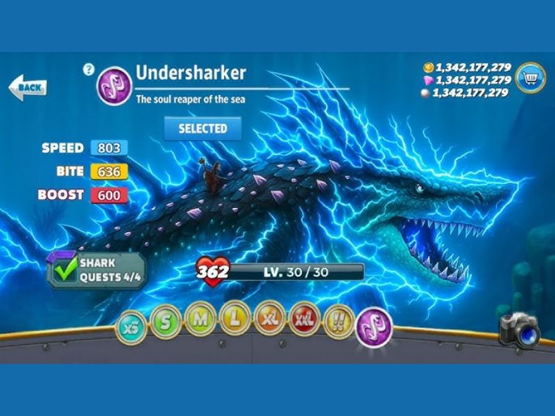 Nhiệm vụ và thử thách đa dạng trong Hungry Shark World Hack