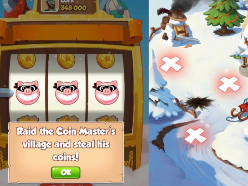 Săn loot với vòng quay may mắn trong Coin Master