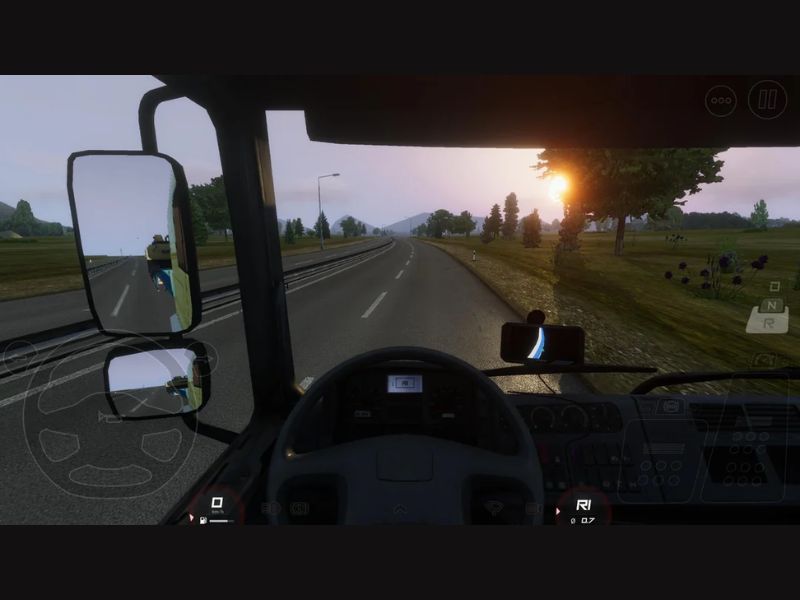 Trải nghiệm lái xe mô phỏng trong Hack Truckers Of Europe 3
