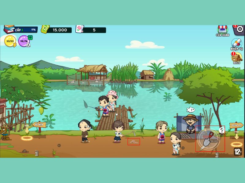 Đồ họa 2D đẹp mắt trong Hack Trở Về Tuổi Thơ