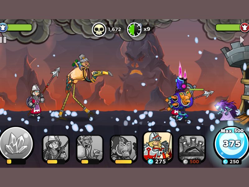 Đồ họa hoạt hình sinh động trong Hack Tower Conquest