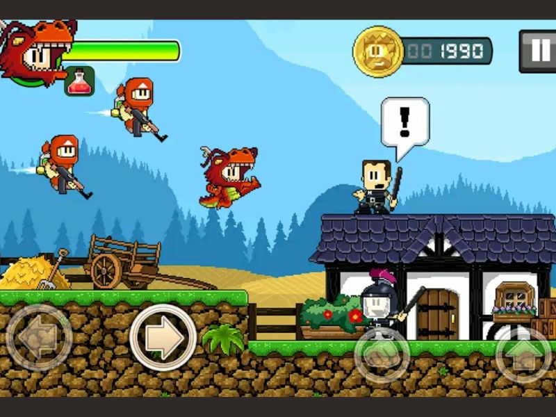 Hack Dan The Man có đồ họa 2D 8-bit cổ điển