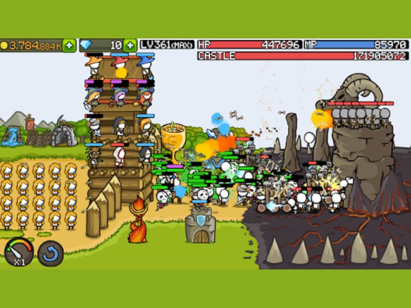 Hack Grow Castle có đồ họa dễ thương,