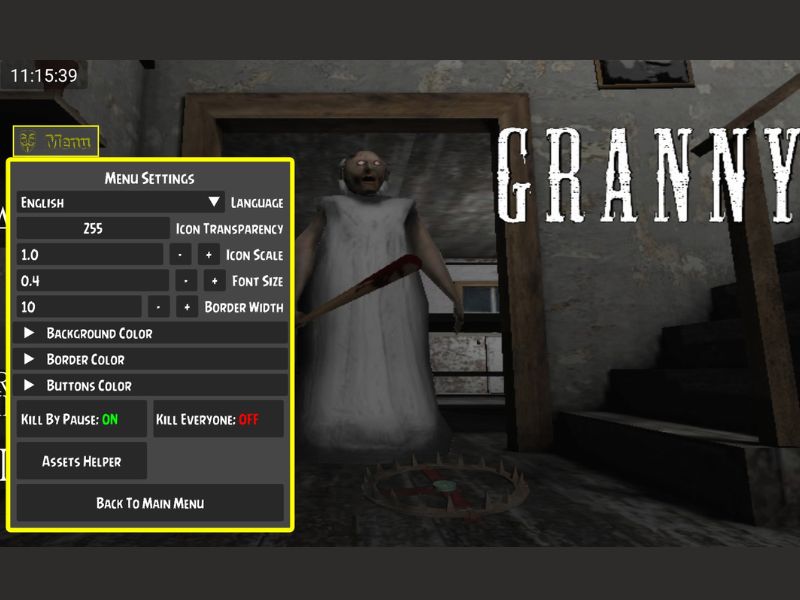 MOD Menu trong Hack Granny