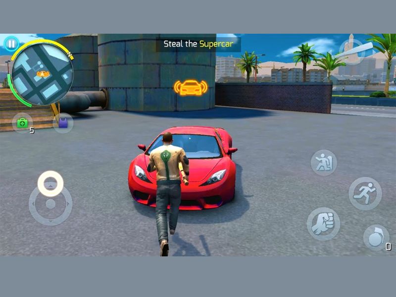 Thế giới mở với các khu vực khám phá trong Hack Gangstar Vegas
