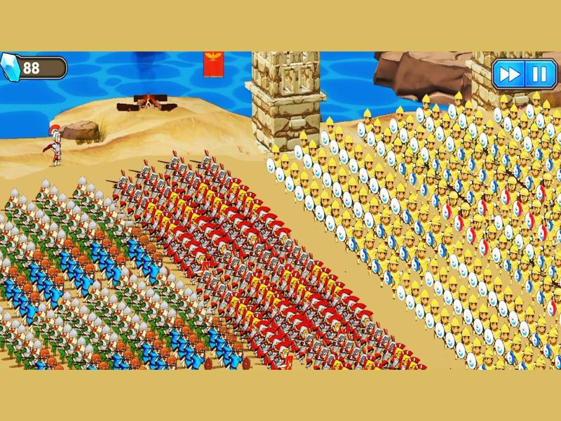 Thu thập và nâng cấp binh lính, tướng lĩnh trong Hack Grow Empire Rome