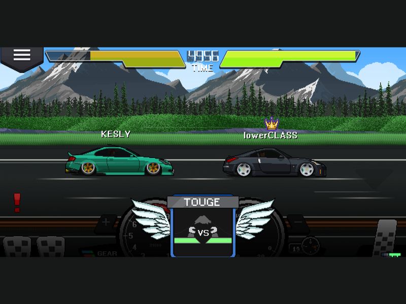 Đường đua đa dạng trong Hack Pixel Car Racer