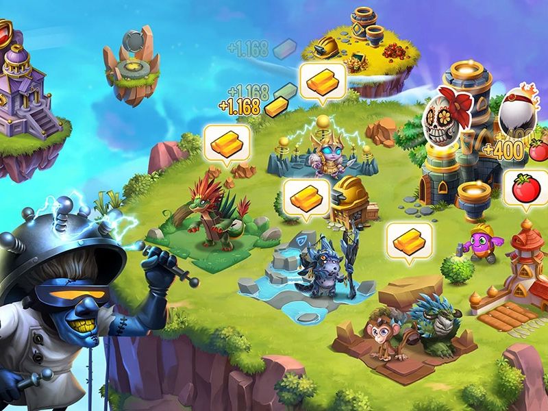 Xây dựng và mở rộng hòn đảo quái vật trong Hack Monster Legends